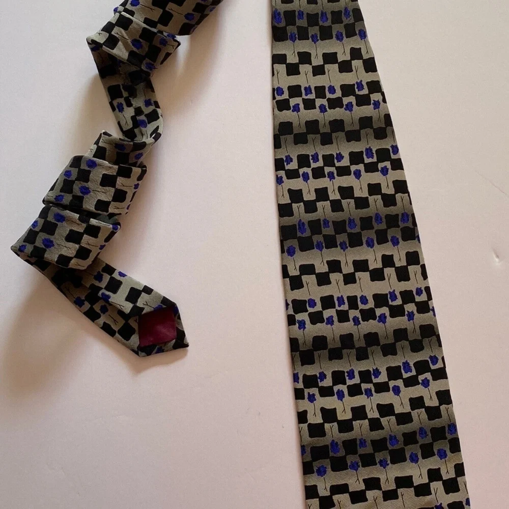 Jerome J Garcia Men Tie 100% Silk Imported Fabric Made In The USA Banyan Trees 2